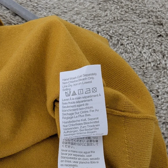 J. Crew One-shoulder Stretch Sweater Mustard Yellow - Picture 7 of 8